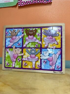 Melissa & Doug Ballerinas and Butterflies Wooden Jigsaw Puzzle 24 Pieces